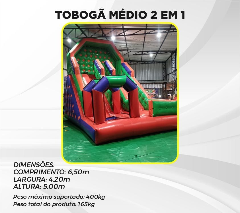TOBOGÃ MÉDIO 2 EM 1