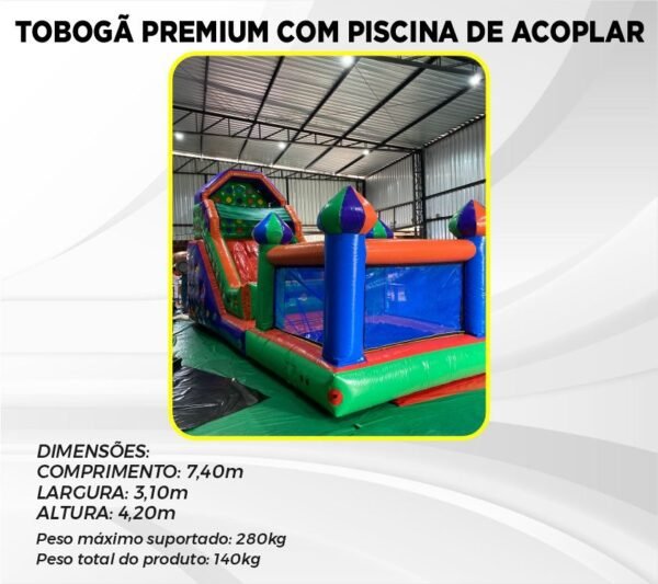 TOBOGÃ PREMIUM COM PISCINA DE ACOPLAR