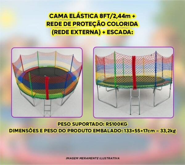 CAMA ELÁSTICA 8FT/2,44M