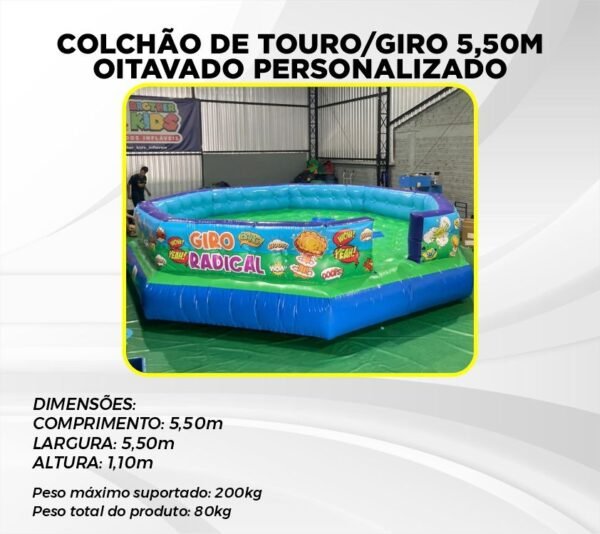 COLCHÃO DE TOURO /GIRO 5,50M  OITAVADO PERSONALIZADO