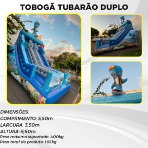 Tobogã Tubarão duplo