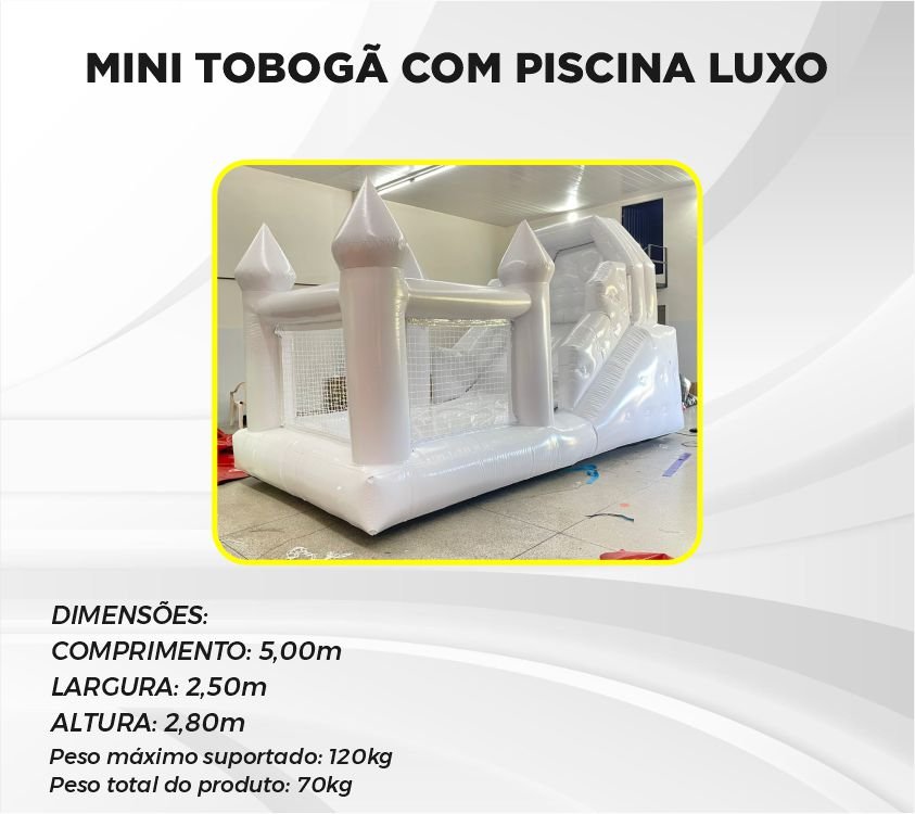 Mini tobogã com piscina Luxo