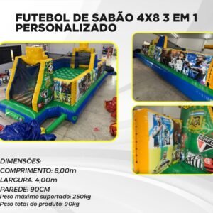 Futebol de sabão 4x8 personalizado