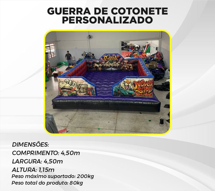 GUERRA DE COTONETE PERSONALIZADO
