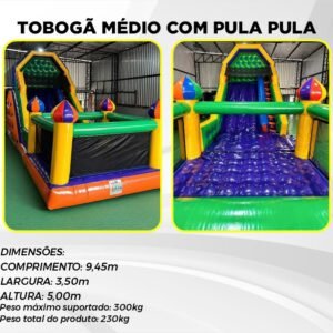Tobogã Médio com pula pula